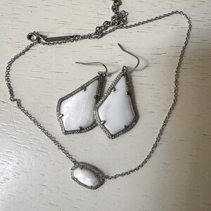 Kendra Scott matching necklace earring set